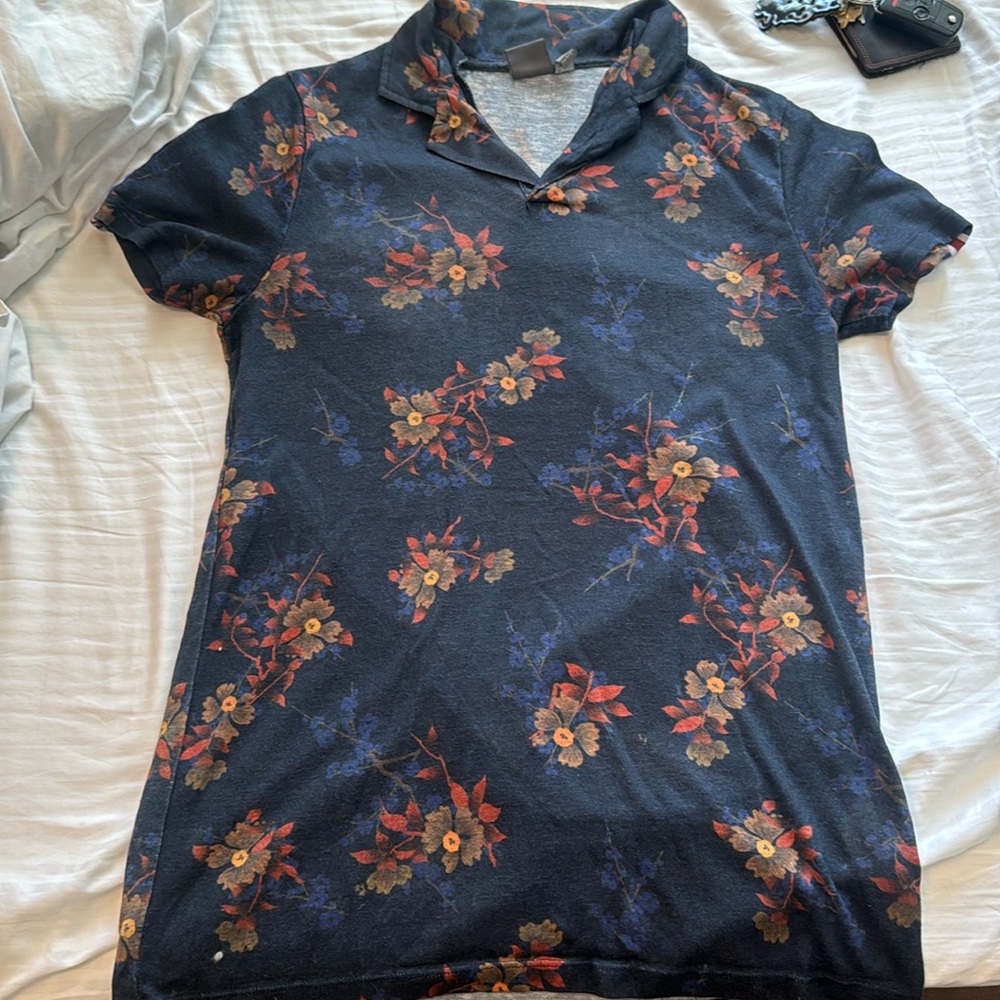 Patterned ASOS polo
